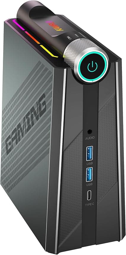 KAMRUI AM08PRO Gaming Mini PC AMD Ryzen 7 7735HS(up to 4.75GHz), 32GB DDR5 512GB M.2 NVme/SATA SSD Mini Desktop Computer, 3 Mode Desktop PC W-11 Tower PC 4K Triple Display WiFi 6 HDMI+Type-C